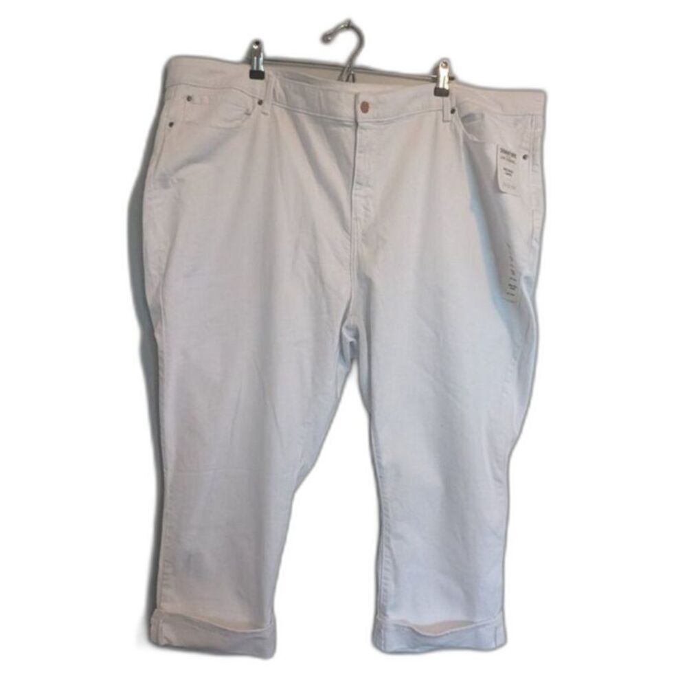Women's Mid-Rise Capri -Signature Gold Levi Straus- White Size 28/W39 - Picture 4 of 7